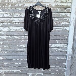 🌟 Lati Fashion Intimates Night Dress Sleepwear Black  Sheer Size XL NWT